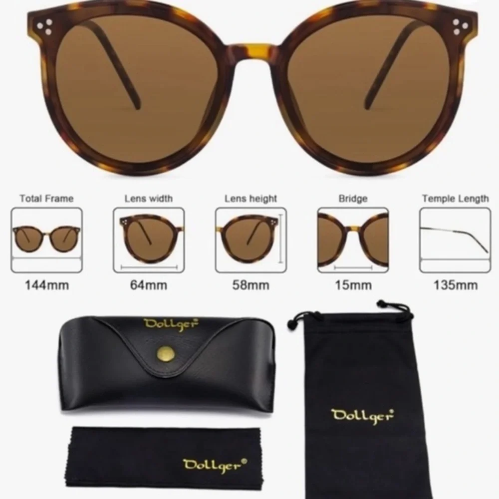 Dollger Classic Round / Cateye Sunglasses‎ for Men or Women Retro Shades UV400
